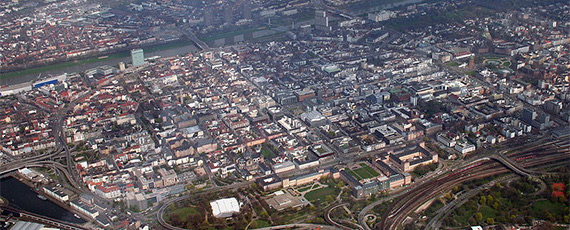 Panorama, Mannheim von oben